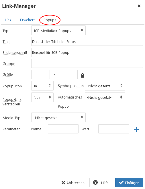 JCE Linkmanager