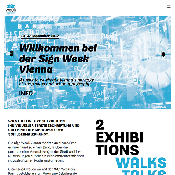 Sign Week Vienna
